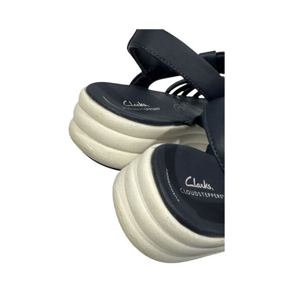 CLARKS CLOUD STEPPERS DRIFT EASE SANDAL. DARK NAVY - Picture 9 of 10
